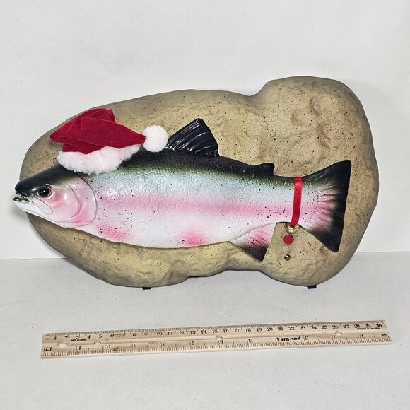 Gemmy Travis The Singing Trout Holiday Christmas Edition Animated Fish-Works! - Picture 11 of 12